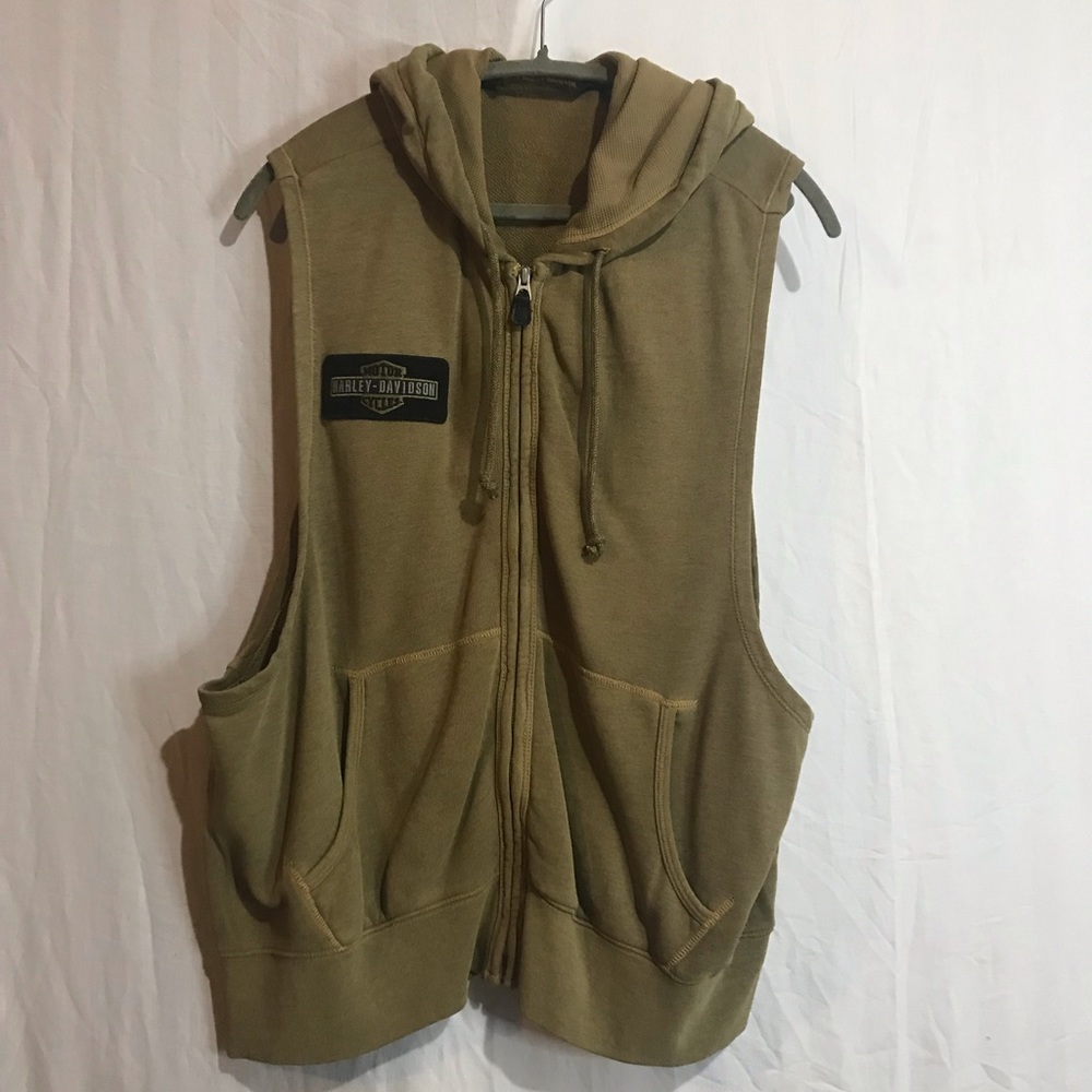 HARLEY DAVIDSON cut off hoodie